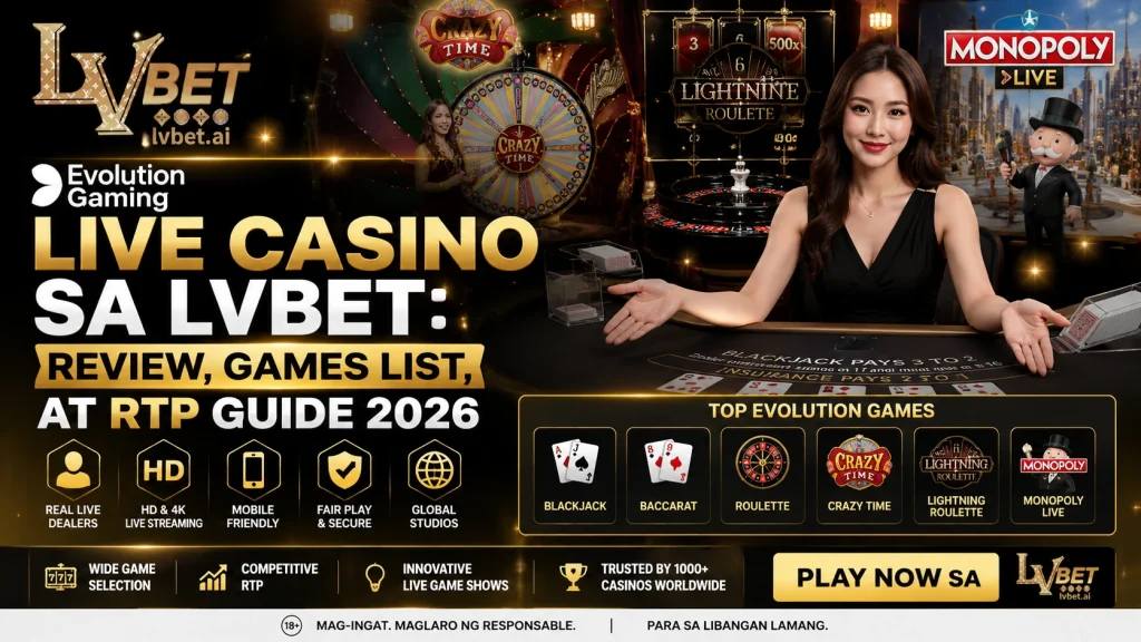 Evolution Gaming Live Casino sa LVBET: Review, Games List, at RTP Guide 2026